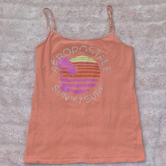 Aeropostale Tops - Aeropostale Women's Sunset Graphic Camisole - Orange